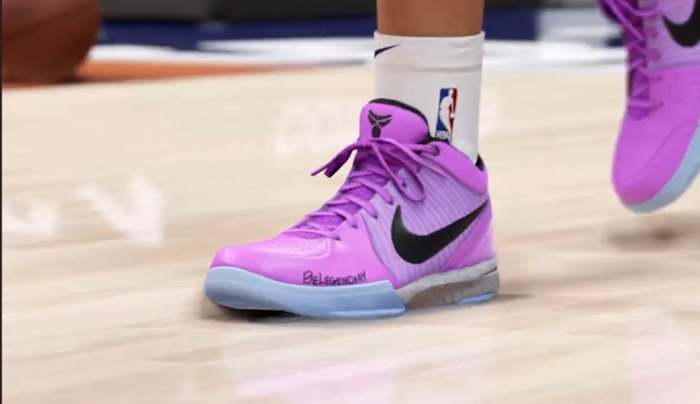 Phoenix Suns guard Devin Booker wears the Nike Kobe 4 Protro in the newest NBA 2K23 trailer.